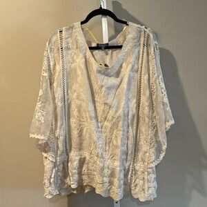Unique Flowy Democracy Blouse. 3X.